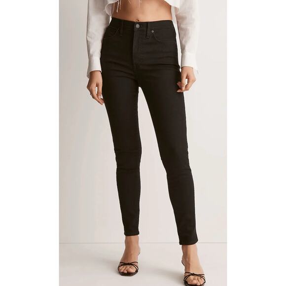 Madewell Denim - Madewell 10" High-Rise Skinny Jeans Black Stretch  Casual Women's 28